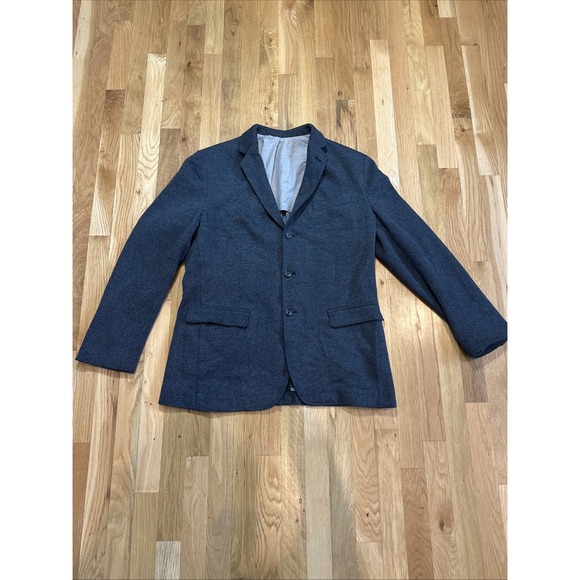 Banana Republic Deconstructed Patch Pocket Herringbone Wool Jacket‎ Size L